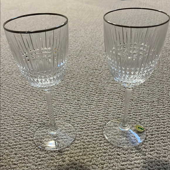 Waterford Lismore Diamond platinumwine glasses